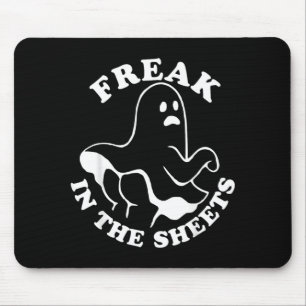 In The Sheets Funny Halloween Boo Ghost Mouse Pad