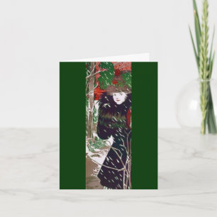 In the snowy wood holiday card