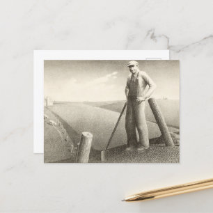 In the Spring by Grant Wood Holiday Postcard