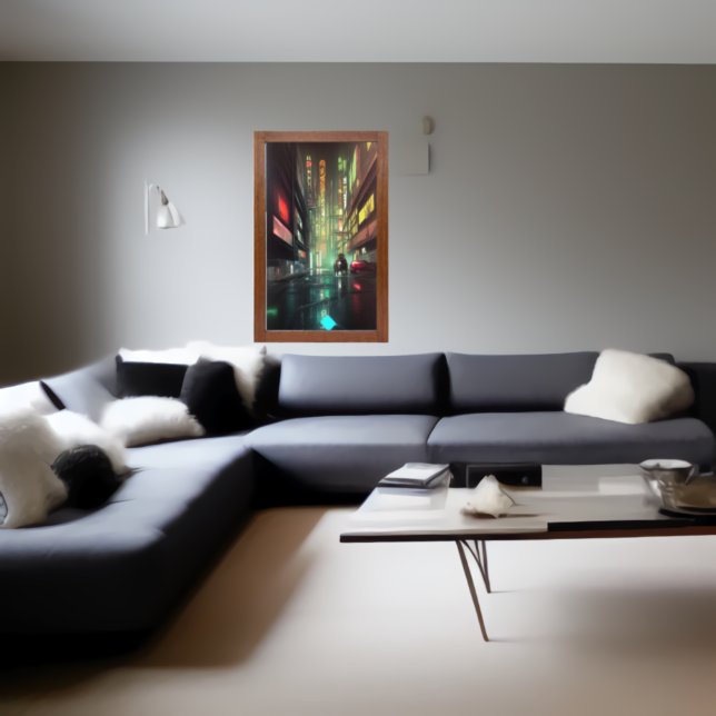 In the street at Night-time AI Art Poster (Creator Uploaded)