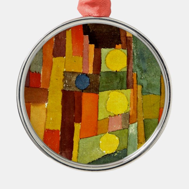 In the Style of Kairouan by Paul Klee Metal Ornament (Front)