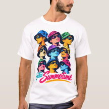 In the Summertime Colorful Pop Art Men's T-Shirt