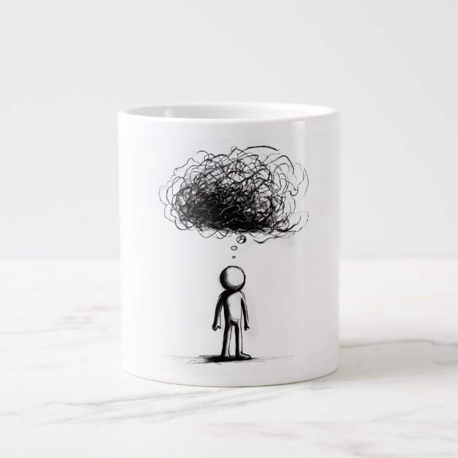 In The Thought Cloud Large Coffee Mug (Front)