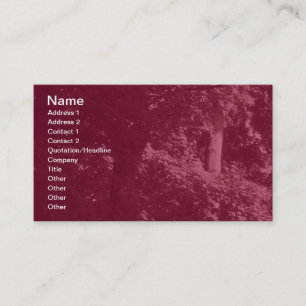 In the Trees - Crimson Maroon Business Card