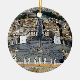In the Vatican Ceramic Tree Decoration