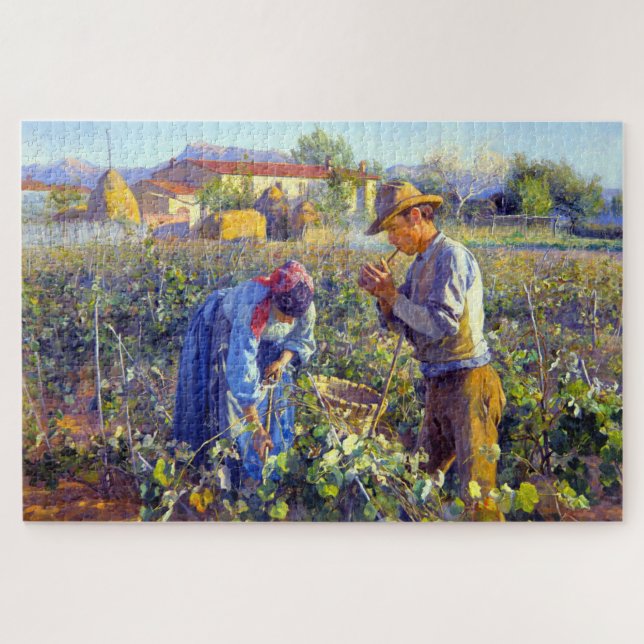In the Vineyard Elin Danielson-Gambogi 1898  Jigsaw Puzzle (Horizontal)