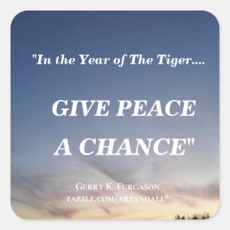 IN THE YEAR OF THE TIGER 2002 Olympic Square Sticker