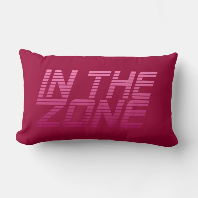 IN THE ZONE custom throw pillow (Front)