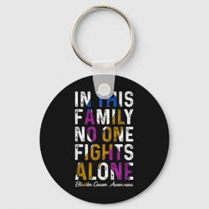 In This Family Fight Alone Bladder Cancer Awarenes Key Ring