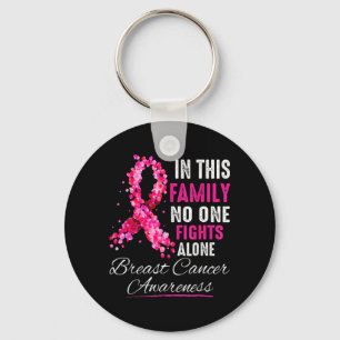 In This Family Fight Alone Breast Cancer Awareness Key Ring