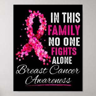 In This Family Fight Alone Breast Cancer Awareness Poster