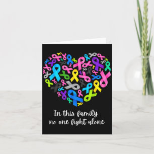 In This Family Fight Alone Cancer Awareness Ribbon Card