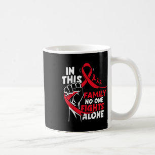 In This Family Fight Alone Heart Disease Awareness Coffee Mug