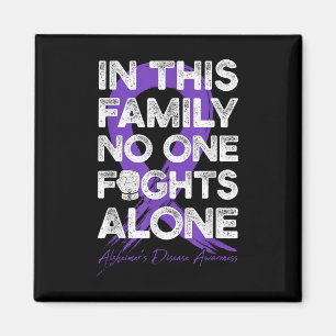 In This Family Fight Alone Heimers Disease Warrior Magnet