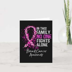 In This Family Fights Alone Breast Cancer Awarenes Card
