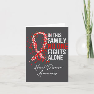 In This Family Fights Alone Heart Disease Awarenes Card
