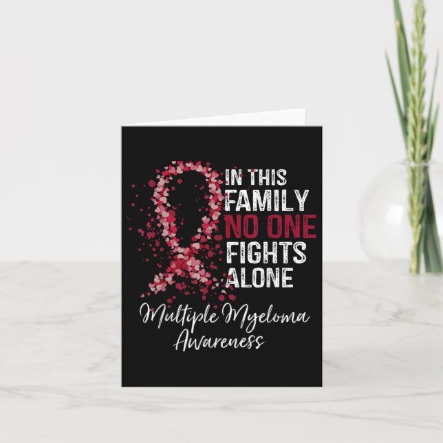 In This Family Fights Alone Multiple Myeloma  Card (Front)