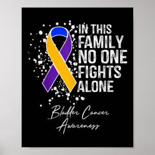 In This Family Fights Alone Shirt Bladder Cancer Poster
