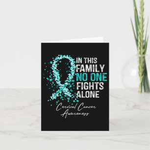 In This Family Fights Alone Shirt Cervical Cancer Card
