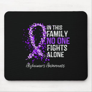 In This Family Fights Alone Shirt Heimers Ribbon Mouse Pad