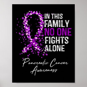 In This Family Fights Alone Shirt Pancreatic Cance Poster