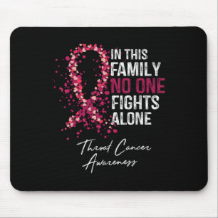 In This Family Fights Alone Shirt Throat Cancer Mouse Pad