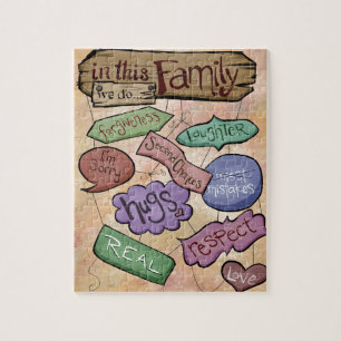 In This Family...Inspirational Quote Art Jigsaw Puzzle
