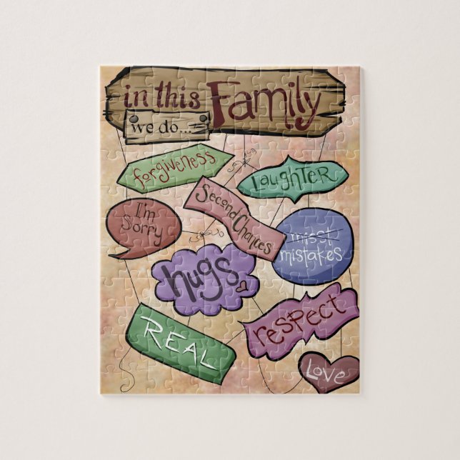 In This Family...Inspirational Quote Art Jigsaw Puzzle (Vertical)