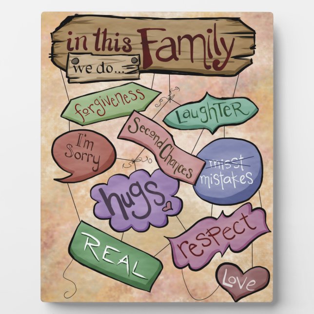 In This Family...Inspirational Quote Art Plaque (Front)