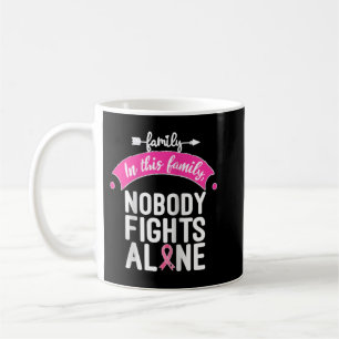 In This Family No One Fights Alone Breast Cancer A Coffee Mug
