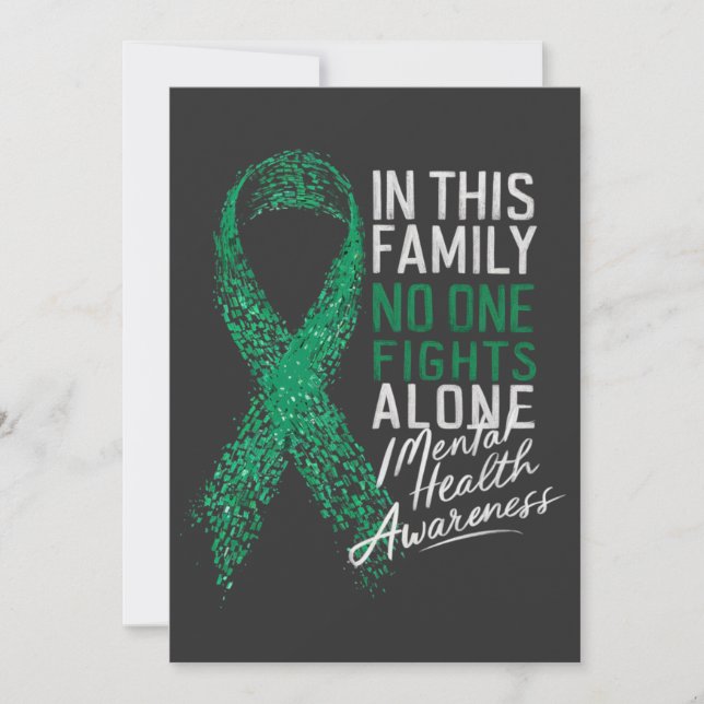 In This Family No One Fights Alone Mental Health  Invitation (Front)