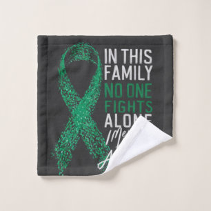 In This Family No One Fights Alone Mental Health Wash Cloth