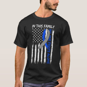 In This Family No One Fights Diabetes Alone USA Fl T-Shirt
