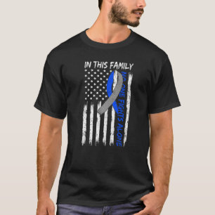 In This Family No One Fights Diabetes Alone USA Fl T-Shirt