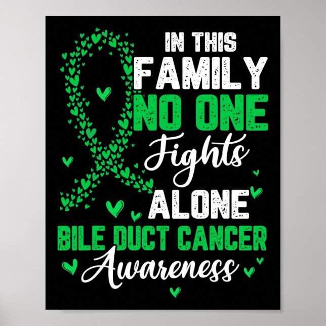 In This Family Nobody Fight Alone Bile Duct Cancer Poster (Front)