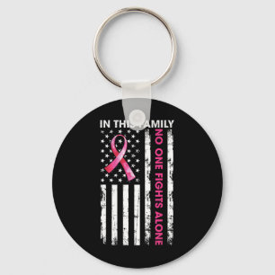In This Family Nobody Fight Alone Breast Cancer Aw Key Ring