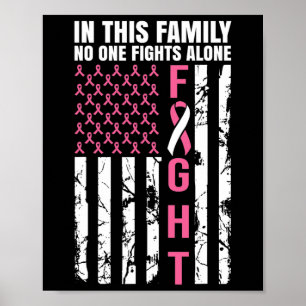 In This Family Nobody Fight Alone Breast Cancer Aw Poster