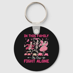 In This Family Nobody Fight Alone Breast Cancer Ha Key Ring