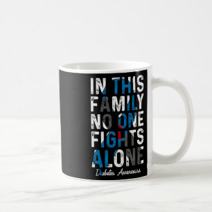 In This Family Nobody Fight Alone Diabetes Awarene Coffee Mug