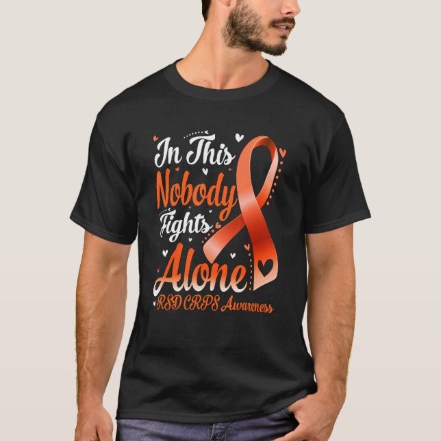 In This Family Nobody Fight Alone RSD CRPS Awarene T-Shirt (Front)