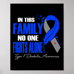 In This Family Nobody Fight Alone Type 1 Diabetes  Poster
