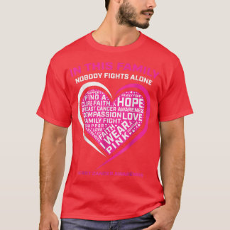 In This Family Nobody Fights Alone Breast Cancer A T-Shirt