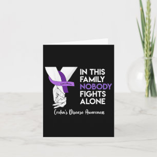 In This Family Nobody Fights Alone Crohns Disease Card