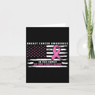 In This Family Nobody Fights Alone Pink Ribbon Bre Card