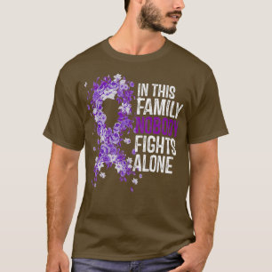 In This Family Nobody Fights Alone Purple Ribbon C T-Shirt