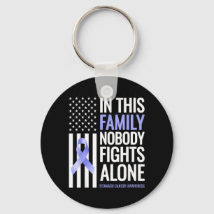 In This Family Nobody fights Alone Stomach Cancer Key Ring