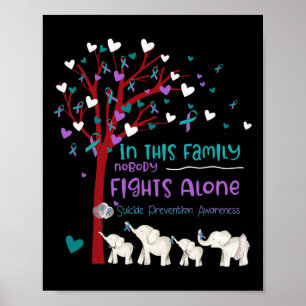 In This Family Nobody Fights Alone Suicide Prevent Poster