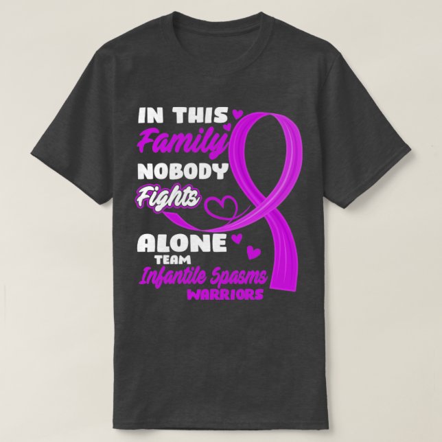 In This Family Nobody Fights Alone Team Infantile  T-Shirt (Design Front)