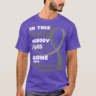 In This Family Nobody Fights Alone Team Melanoma W T-Shirt