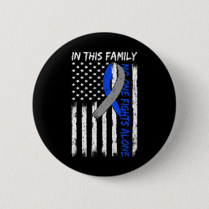In This Family Nobody Fights Diabetes Alone Usa Fl 6 Cm Round Badge